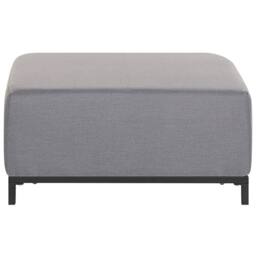 Wyld and Coco Grey Water-Resistant Ottoman With Black Aluminium Legs - thumbnail 4