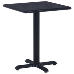 Berkfield Home Garden Table Black 60x60x75 cm - Size: 60 x 60 x 75 cm - thumbnail 1