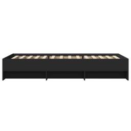 Berkfield Home Durable Bed Frame without Mattress Black 100x200 cm Engineered Wood - thumbnail 6