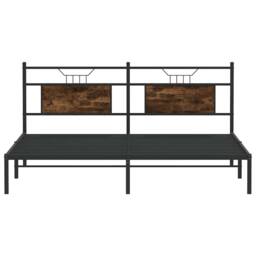 Berkfield Home Decorative Bed Frame without Mattress Smoked Oak 183x203 cm Engin in Brown - thumbnail 6