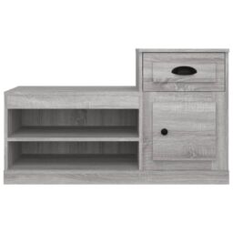 Berkfield Home Shoe Cabinet Grey Sonoma 100x42x60 cm Engineered Wood - Size: 100 x 42 x 60 cm - thumbnail 6