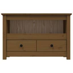 Berkfield Home TV Cabinet Honey Brown 79x35x52 cm Solid Wood Pine - Size: 79 x 35 x 52 cm - thumbnail 6