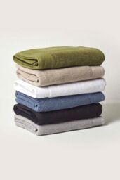 Homescapes Combed Egyptian Cotton Set of 2 Face Cloths 700 GSM in Green - thumbnail 5