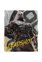 Suicide Squad LOGOVISION : Kill The Justice League Blanket, 152x127 cm Deadshot Silk Blanket in White