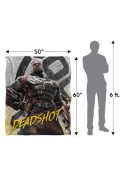 Suicide Squad LOGOVISION : Kill The Justice League Blanket, 152x127 cm Deadshot Silk Blanket in White - thumbnail 5