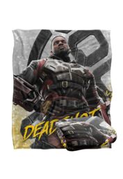 Suicide Squad LOGOVISION : Kill The Justice League Blanket, 152x127 cm Deadshot Silk Blanket in White - thumbnail 2