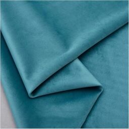 Luxury Living Velvet Thermal Blackout Eyelet Curtains Ready Made Pair in Teal - Size: 117 cm width x 229 cm drop - thumbnail 3