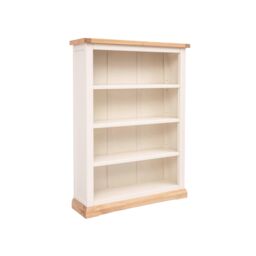 Cabinet Bits Bookcase with plinth 120x90x25cm in Off-White - Size: 120 x 90 x 25 cm - thumbnail 2