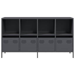 Berkfield Home Sideboard Anthracite 135x39x73.5 cm Cold-rolled Steel in Charcoal - thumbnail 5