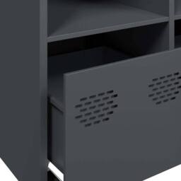 Berkfield Home Sideboard Anthracite 135x39x73.5 cm Cold-rolled Steel in Charcoal - thumbnail 9