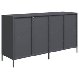 Berkfield Home Sideboard Anthracite 135x39x73.5 cm Cold-rolled Steel in Charcoal - thumbnail 7