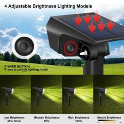 Havendro 1Pcs Solar Spot Lights 59 LED Garden Lawn Stake NEW in Black - thumbnail 4