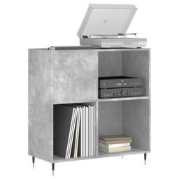 Berkfield Home Record Cabinet Concrete Grey 84.5x38x89 cm Engineered Wood - thumbnail 3
