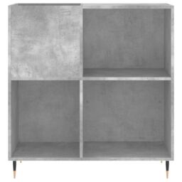 Berkfield Home Record Cabinet Concrete Grey 84.5x38x89 cm Engineered Wood - thumbnail 4