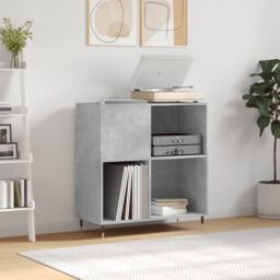 Berkfield Home Record Cabinet Concrete Grey 84.5x38x89 cm Engineered Wood