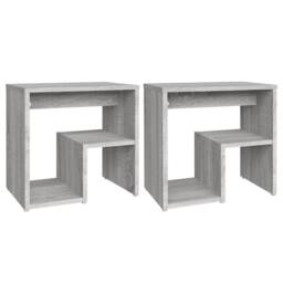 Berkfield Home Bed Cabinets 2 pcs Grey Sonoma 40x30x40 cm Engineered Wood - Size: 40 x 30 x 40 cm - thumbnail 1