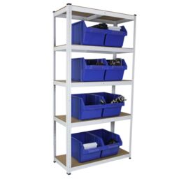 Monstershop 2 x White Racking Units 90 x 40 x 180 - thumbnail 2