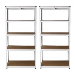 Monstershop 2 x White Racking Units 90 x 40 x 180 - thumbnail 3