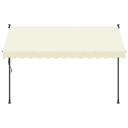 Berkfield Home Retractable Awning Cream 300x150 cm Fabric & Steel - thumbnail 3