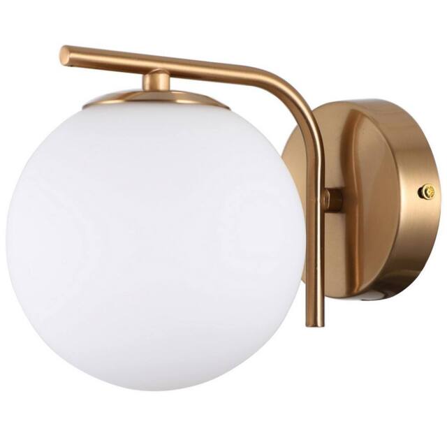 Netlighting Modern Wall Lamp Golden 1 Light with White Shade G9 in Gold - image 1