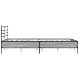 Berkfield Home Bed Frame without Mattress Grey Sonoma 140x190 cm - thumbnail 5