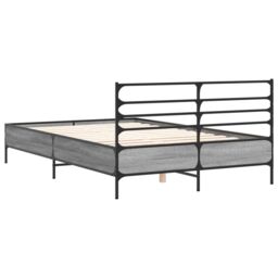 Berkfield Home Bed Frame without Mattress Grey Sonoma 140x190 cm - thumbnail 6