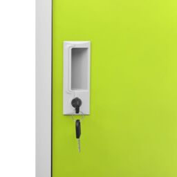Berkfield Home Locker Cabinet Light Grey & Green 90x45x92.5 cm Steel - thumbnail 6