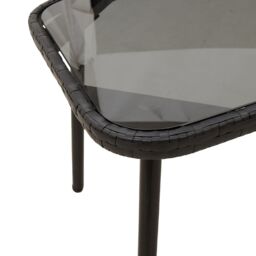 Berkfield Home Coffee Table Black 90x45x42 cm Poly Rattan - Size: 90 x 45 x 42 cm - thumbnail 7