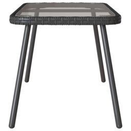 Berkfield Home Coffee Table Black 90x45x42 cm Poly Rattan - Size: 90 x 45 x 42 cm - thumbnail 6