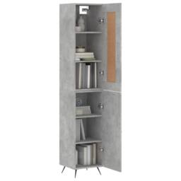 Berkfield Home Highboard Concrete Grey 34.5x34x180 cm Engineered Wood