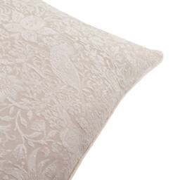 Morris & Co Strawberry Thief Jacquard Cushion in Cream - Size: 55 cm x 55 cm - thumbnail 3