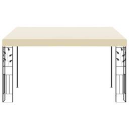 Berkfield Home Durable Wall-mounted Gazebo 4x3x2.5 m Cream in Beige - thumbnail 3