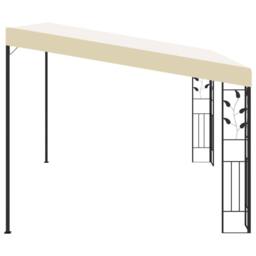 Berkfield Home Durable Wall-mounted Gazebo 4x3x2.5 m Cream in Beige - thumbnail 4