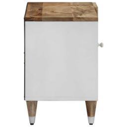 Berkfield Home TV Cabinet 80x31.5x46 cm Solid Wood Mango in Brown - thumbnail 4