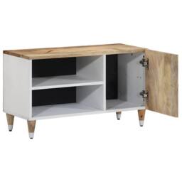 Berkfield Home TV Cabinet 80x31.5x46 cm Solid Wood Mango in Brown - thumbnail 3