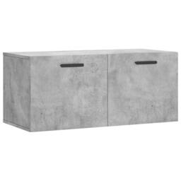 Berkfield Home Wall Cabinet Concrete Grey 80x36.5x35 cm Engineered Wood - thumbnail 1