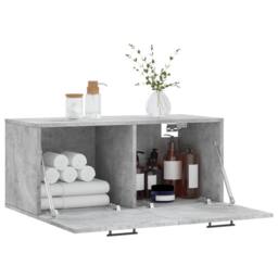 Berkfield Home Wall Cabinet Concrete Grey 80x36.5x35 cm Engineered Wood - thumbnail 4