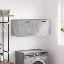 Berkfield Home Wall Cabinet Concrete Grey 80x36.5x35 cm Engineered Wood - thumbnail 2