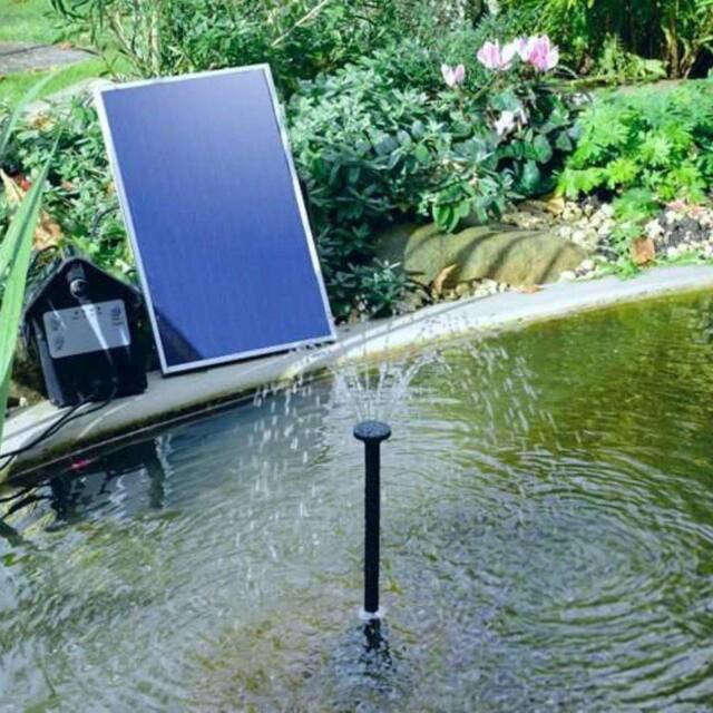 Primrose Solar Powered Water Fountain Pump Kit with LED Lights 300LPH in White - image 1