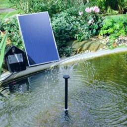 Primrose Solar Powered Water Fountain Pump Kit with LED Lights 300LPH in White
