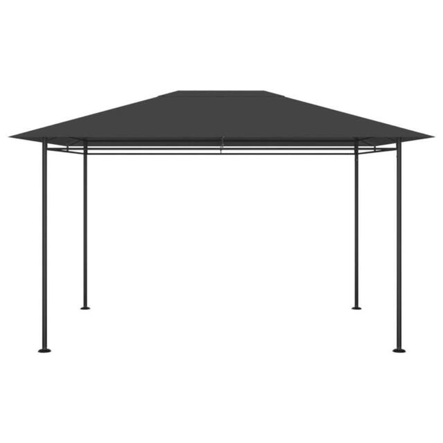 Berkfield Home Gazebo 384x281x270 cm Anthracite 180 g/m ² in Black - Size: 384 x 281 x 270 cm - image 1