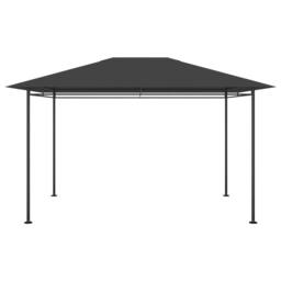 Berkfield Home Gazebo 384x281x270 cm Anthracite 180 g/m ² in Black - Size: 384 x 281 x 270 cm - thumbnail 1