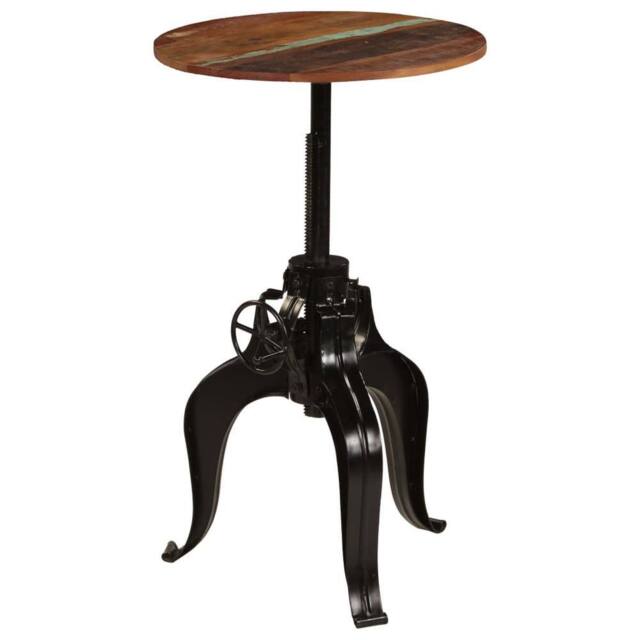 Berkfield Home Bar Table Solid Reclaimed Wood 60x(76-110) cm in Brown - image 1