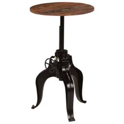 Berkfield Home Bar Table Solid Reclaimed Wood 60x(76-110) cm in Brown - thumbnail 4