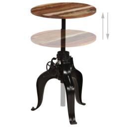 Berkfield Home Bar Table Solid Reclaimed Wood 60x(76-110) cm in Brown - thumbnail 3