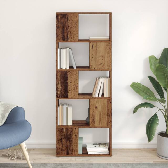Berkfield Home TV Stand Old wood Engineered wood 60 x 24 x 155 cm TV Stand in Brown - image 1