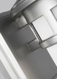Loops Outdoor IP44 1 Bulb Wall Light Lantern Painted Brushed Steel LED E27 60W d00863 in Metallics - thumbnail 3