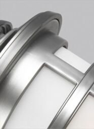 Loops Outdoor IP44 1 Bulb Wall Light Lantern Painted Brushed Steel LED E27 60W d00863 in Metallics - thumbnail 2