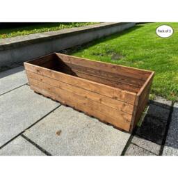 Charles Taylor Multi Pack of 3 - Extra Large Open Berwick Trough - Fully Assembled in Light Brown - thumbnail 1