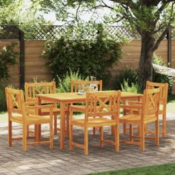 Berkfield Home Garden Chairs 6 pcs 56x55.5x90 cm Solid Wood Acacia in Brown - thumbnail 1